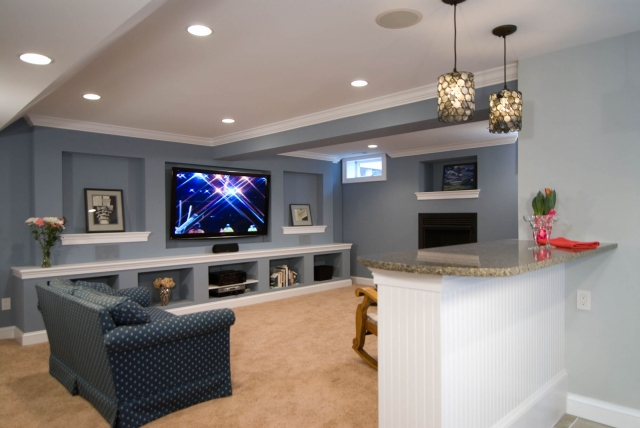 Basement TV Room in Leesburg, VA